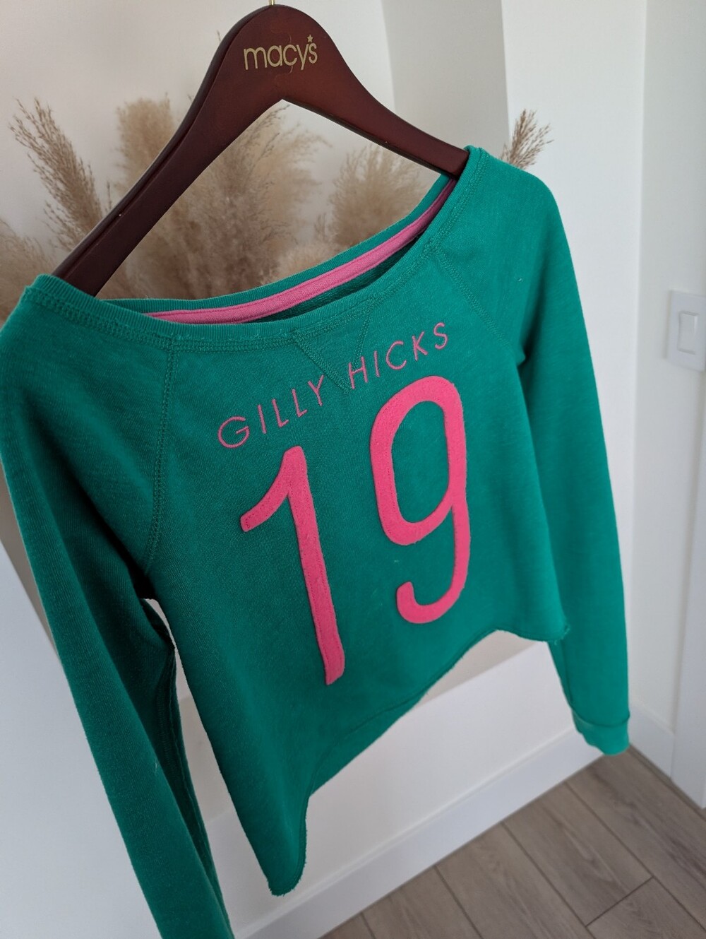 Gilly Hicks Teal Pullover with Pink '19' Graphic